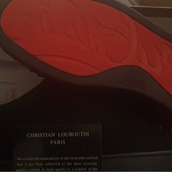 Christian Louboutin Black Spiked Sneakers with Red Soles - Picture 3 of 4